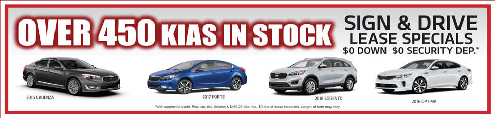Over 450 Kias in Stock